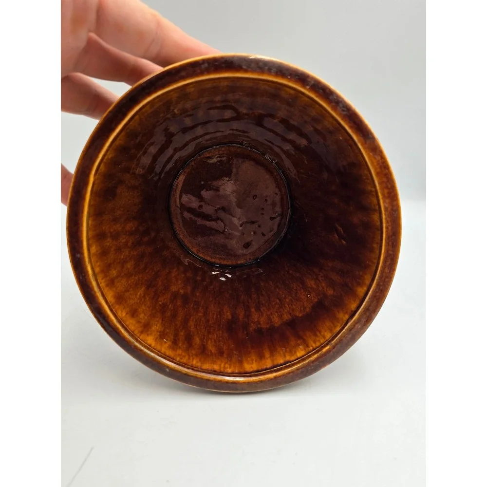 Vintage Vegetable Basket Cookie Jar Brown Ceramic Farmhouse Large Multicolor Exc